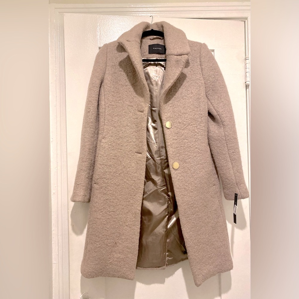 Tahari Brown Sugar Peacoat